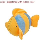 niceEshop(TM) Soft Portable Fish Shaped Plush CD/DVD Storage Bag,Random Color+niceEshop Cable Tie