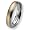 14k Gold Inlaid Brushed Titanium Ring (5.0 mm) With Wood Box - Size 6.0