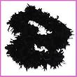 6' Black Play Fancy Dress Up Toy Feather Boa