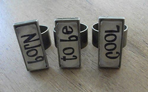 Statement rings, set of rings to make an statement "born to be cool" by JuSal08
