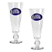 Colorado Rockies MLB 2pc Pilsner Glass Set with Baseball on stem - Oval Logo by Great American Products