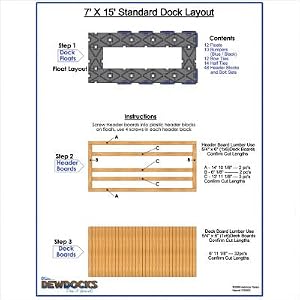 Dewdocks Standard Dock (Beige Blue,7 X 15-Feet) by