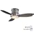 Minka-Aire Fans F519-BN 52" Concept II Contemporary Flush Mount Nickel Ceiling Fan w/ Light, Remote