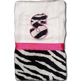 Personalized Pink Zebra Burp Cloth