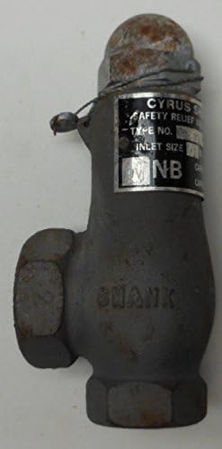 Cyrus Shank Company Safety Relief Valve Model 803 TF 1/2" 200 PSI