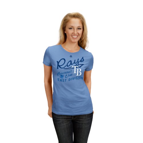 MLB Tampa Bay Rays Coastal Blue Short Sleeve Crew Neck Tee (X-Large)
