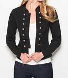 G by GUESS Graylie Military Jacket, BLACK (SMALL)