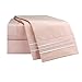 Clara Clark Bed Sheets, Premier 1800 Series 4 Piece Bed Sheet Set, Deep Pocket, Wrinkle, Fade, Stain Resistant, Luxury Soft Bedding Sheets & Pillowcases, Queen, Peach
