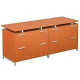 Align Filing Credenza Light Cherry Finish/Gray Accents