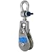 Campbell 7339762 Drop Side Steel Snatch Block with Shackle, Galvanized Zinc, 8000 lbs Load Capacity, 4-1/2" Sheave