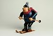 Christmas Smoker - Skier (8 Inches)