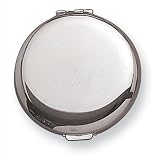 Brass with Silver-Tone Compact Mirror