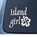 ISLAND GIRL - Hawaii Hibiscus - Car, Truck, Notebook, Vinyl Decal Sticker #1162 | Vinyl Color: White