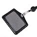 KLOUD City Black Color Retractable Lanyard Neck Strap Band for Business ID Badge Card Holders (3 Pcs Black)