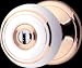 Door Locks White/Gold Porcelain, Porcelain Keyed interior/exterior door knob set