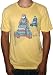 PAUL FRANK Mens Riding Lawn Mower Race T-Shirt Tee Top Yellow