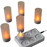 LIVING STYLE 充電式LEDキャンドルライト 6個セット MK-CL