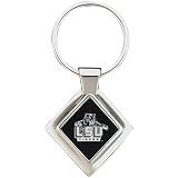 LSU Tigers Vogue Brushed Metal Logo Keychain