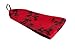 Luxurious Black Cherry Flower Brocade Over Bright Red Silk Soft Fabric Headband