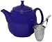 Chantal Tea for Couples Teapot with Stainless Steel Infuser, 1-Quart Capacity, Indigo Blue