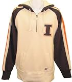 Mens Illinois Fighting Illini Echo 1/4 Zip Hooded Sweatshirt