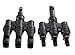LilyGlory One Female to Three Male (F/MMM) and One Male to Three Female (M/FFF) MC4 Solar Panel Branch Cable Connectors In Pair