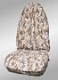 Shear Comfort Custom Pontiac Torrent Seat Covers - FRONT ROW: Low Back Buckets w/ Passenger Fold Flat Seat and Adjustable Headrests (2006-2009) - Digital Camo Tan