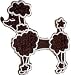 2.5 Black Poodle Dog Animal Patch