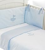 Zorbit Cot Cotbed Coverlet And Bumper Little Boat