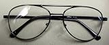 MB1028 Strength + 1.50 Antique Silver Aviator Reading Glasses w/ Spring Hinge