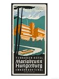 Art Deco Label Fron the Terrassen Hotel Mariabrunn Hungerberg Innsbruck Austria Art Giclee Poster Print, 36x48