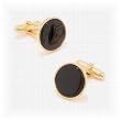 Gold and Onyx Cufflinks