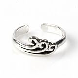 STERLING SILVER TOE RING - 6mm Wave