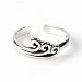 STERLING SILVER TOE RING - 6mm Wave