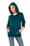 San Jose Sharks Women's Laser Cut 3/4 Sleeve Pullover Hoodie - by Alyssa Milano
