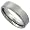 Titanium 6 mm (1/4 in.) Comfort Fit Wedding Band Ring w/ Beveled Polished Edges & Satin Surface (Available in Size 7 to 14), size 8.5