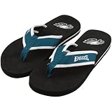 NFL Philadelphia Eagles Contoured Flip Flops - Midnight Green-Black (10/11)