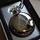 Personalised Masonic Pocket Watch Silver Plated (Engraved Free)