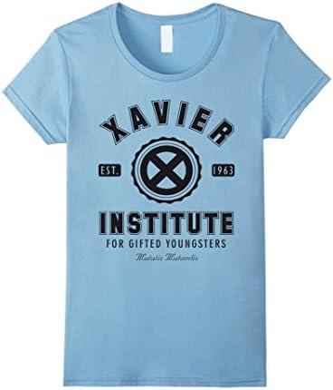 Women's Xavier Est 1963 Institute TShirt Small Baby Blue