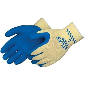 Atlas KV300 Large Cut Resistant Gloves 100% Kevlar�, Heavy Weight Textured Blue Latex Coated 1 pair by Best Showa