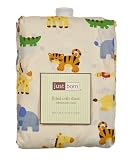 Just Born Sweet Safari Fitted Crib Sheet - off white, one size