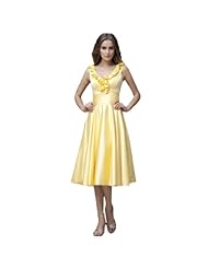 V-neck Belted Charmeuse Evening Dress 