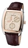 Kenneth Cole Stainless Steel Rose Gold Plated Mens Cream Multifunction Analogue Dial Brown Leather Strap