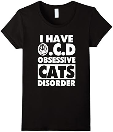 Women's I Have O.C.D Obsessive Cats Disorder XL Black