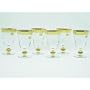 Italian Wine Glass - Water Glass with 14K Gold Rim Pattern - Set Of 6