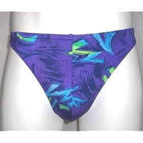 END OF SUMMER SALE Mens Thong Swimwear/Underwear Nylon/Lycra Purple/Turq