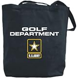 Canvas Tote Bag Black  Deparment Us Army Golf  Sports