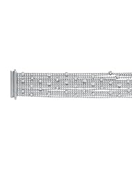 2.84 Carat Diamond Mesh Bezel Cable Chain Bracelet 4K White Gold