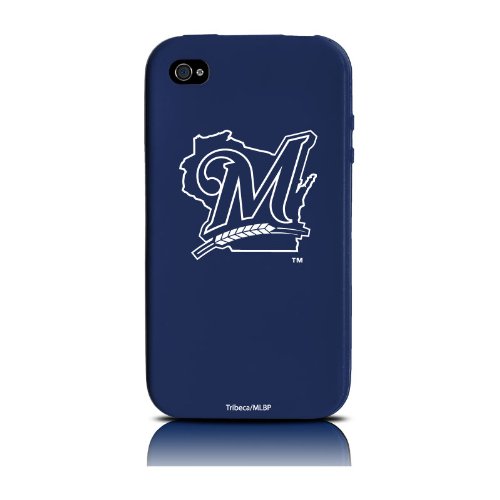 MLB Milwaukee Brewers Varsity Jacket Silicone Shield for Apple iPhone 4