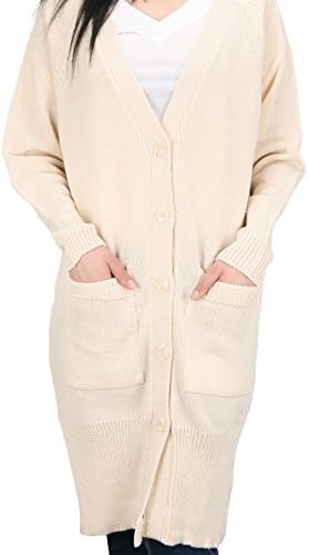 LOVELYHEART Women's Teuim Nageurang Cardigan-Sweater Free Size Beige
